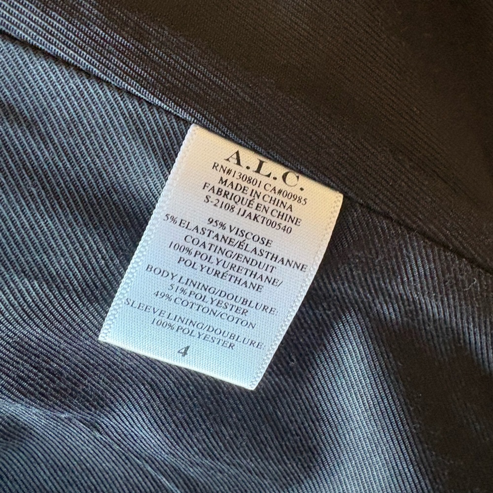 A.L.C. Dark brown faux leather blazer - Picture 4 of 10